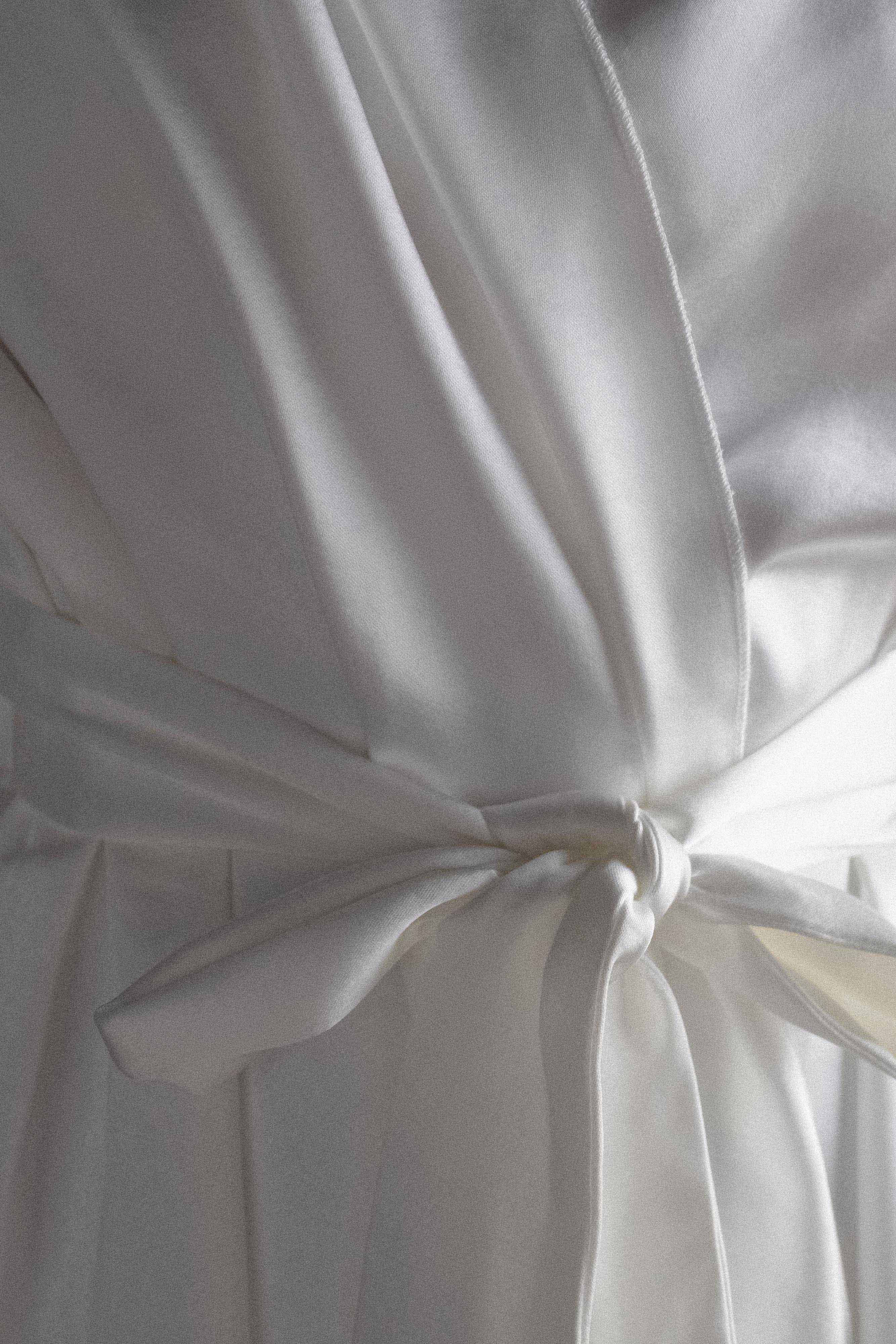 Sterling Satin Bridal Robe - Ivory