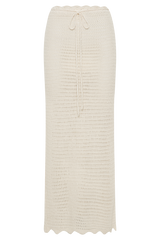 Kira Knit Maxi Skirt - Buttercream