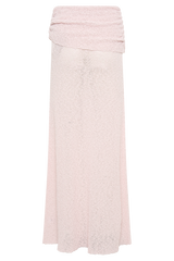 Petra Ruched Knit Maxi Skirt - Misty Rose