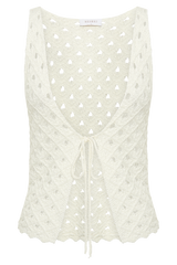 Santana Crochet Top - Ivory