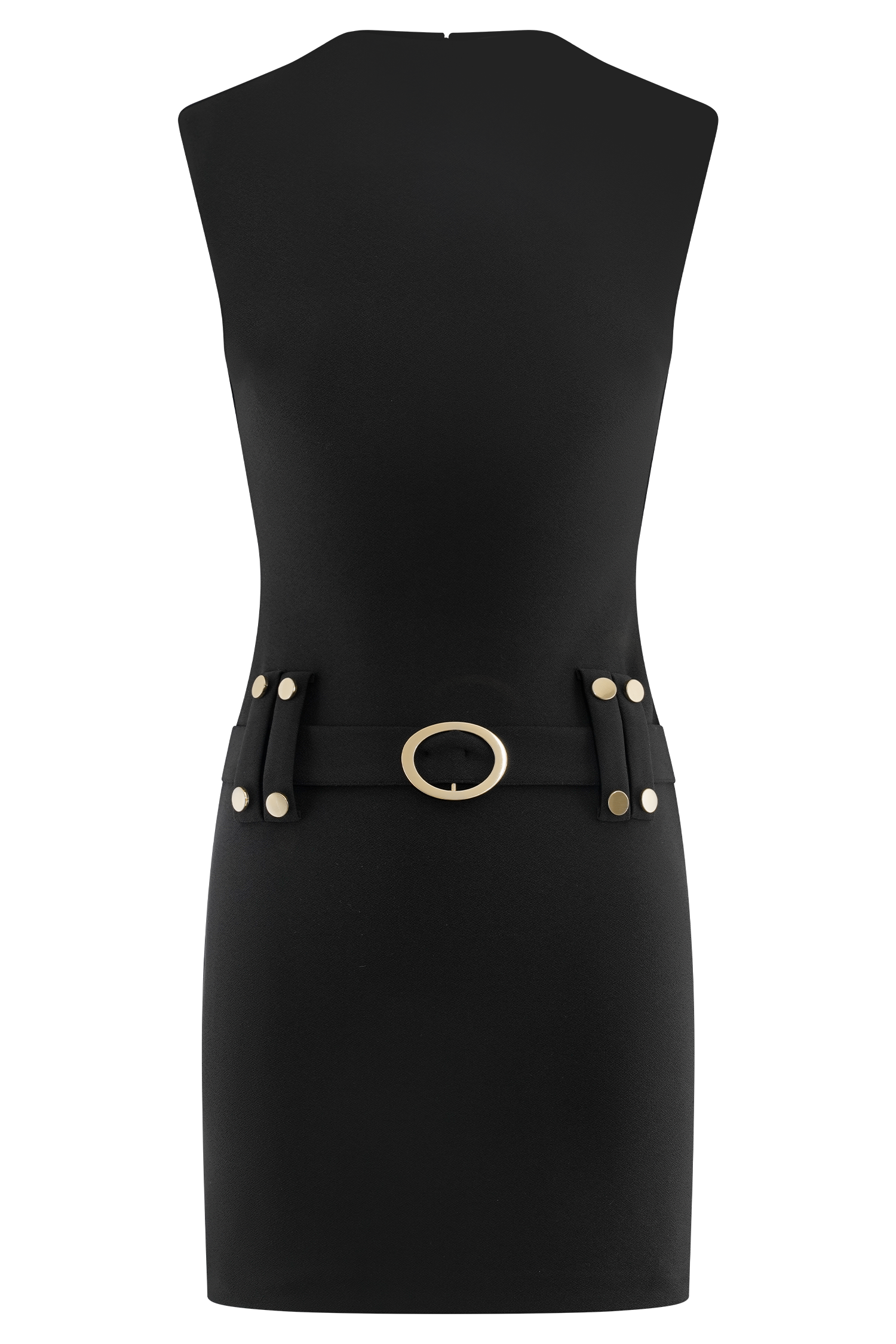 Scheana Stretch Crepe Mini Dress - Black